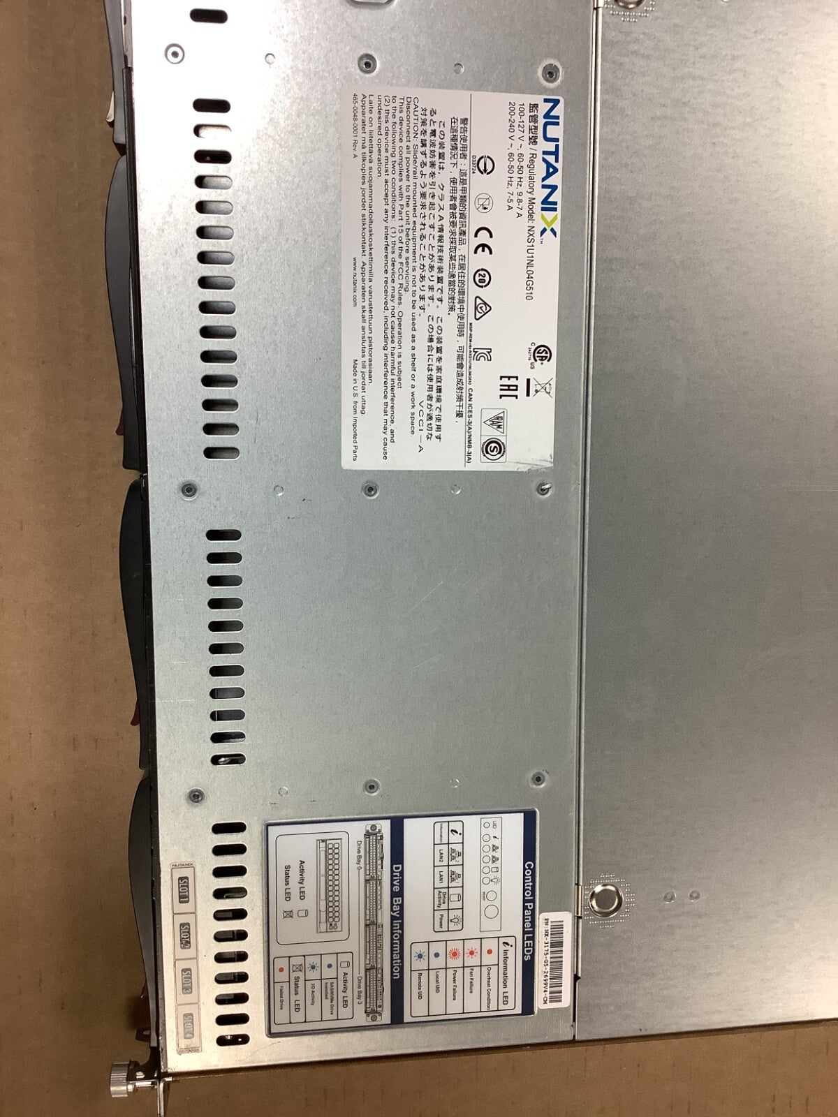Supermicro CSE-819U With MOBO X10DRU-i+-G5-N, NX-3175-G5 CTO 2 Riser cards 2PSU