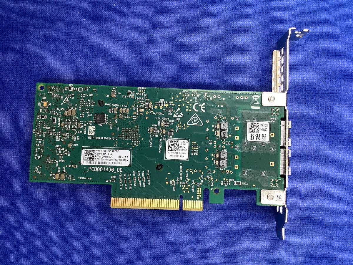 MRT0D DELL MELLANOX CX4121C CONNECTX-4LX 25GB DUAL PORT ADAPTER 0MRT0D