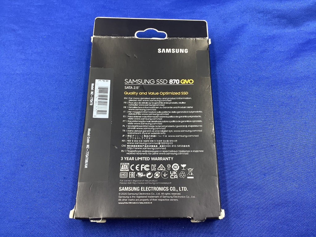 MZ-77Q4T0B/AM SAMSUNG 870 QVO 4TB SATA 2.5 V-NAND SSD MZ-77Q4T0