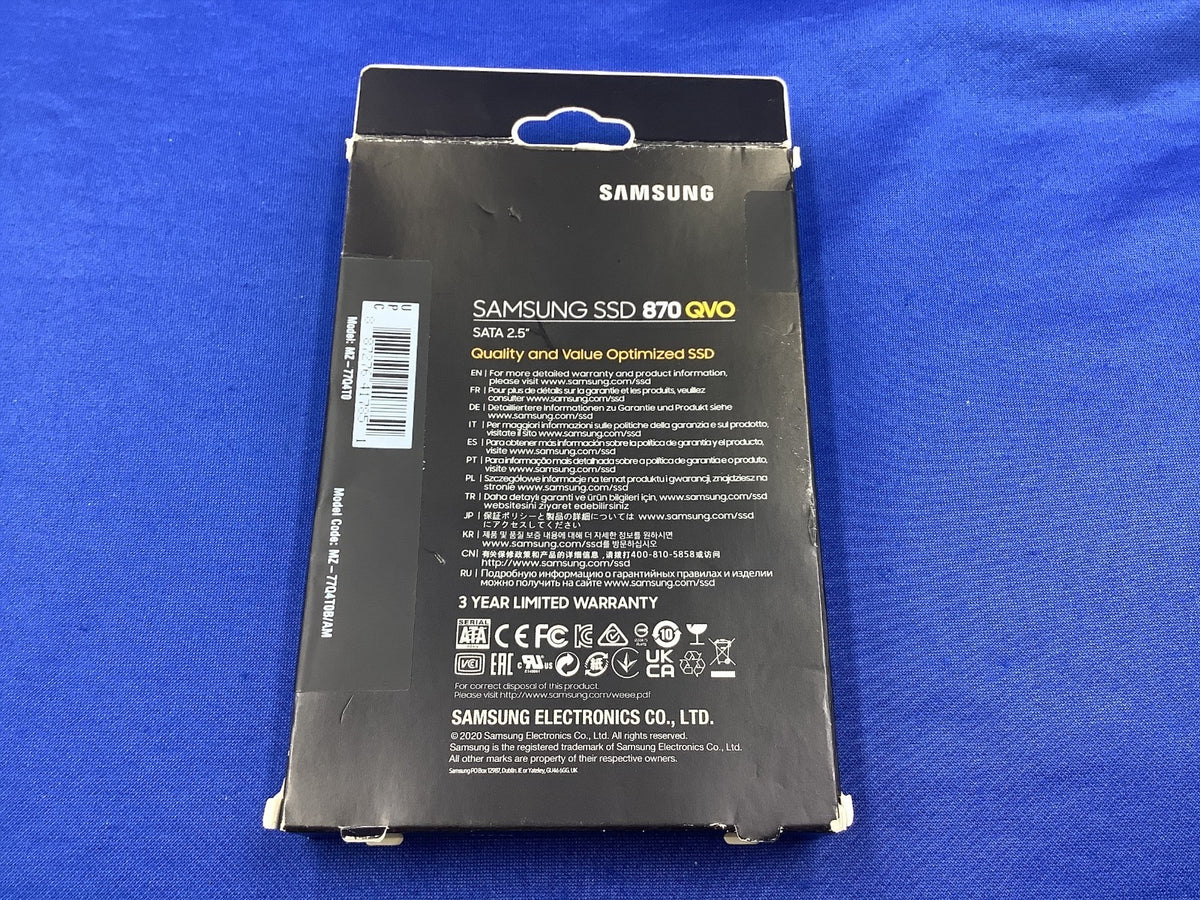 MZ-77Q4T0B/AM SAMSUNG 870 QVO 4TB SATA 2.5 V-NAND SSD MZ-77Q4T0