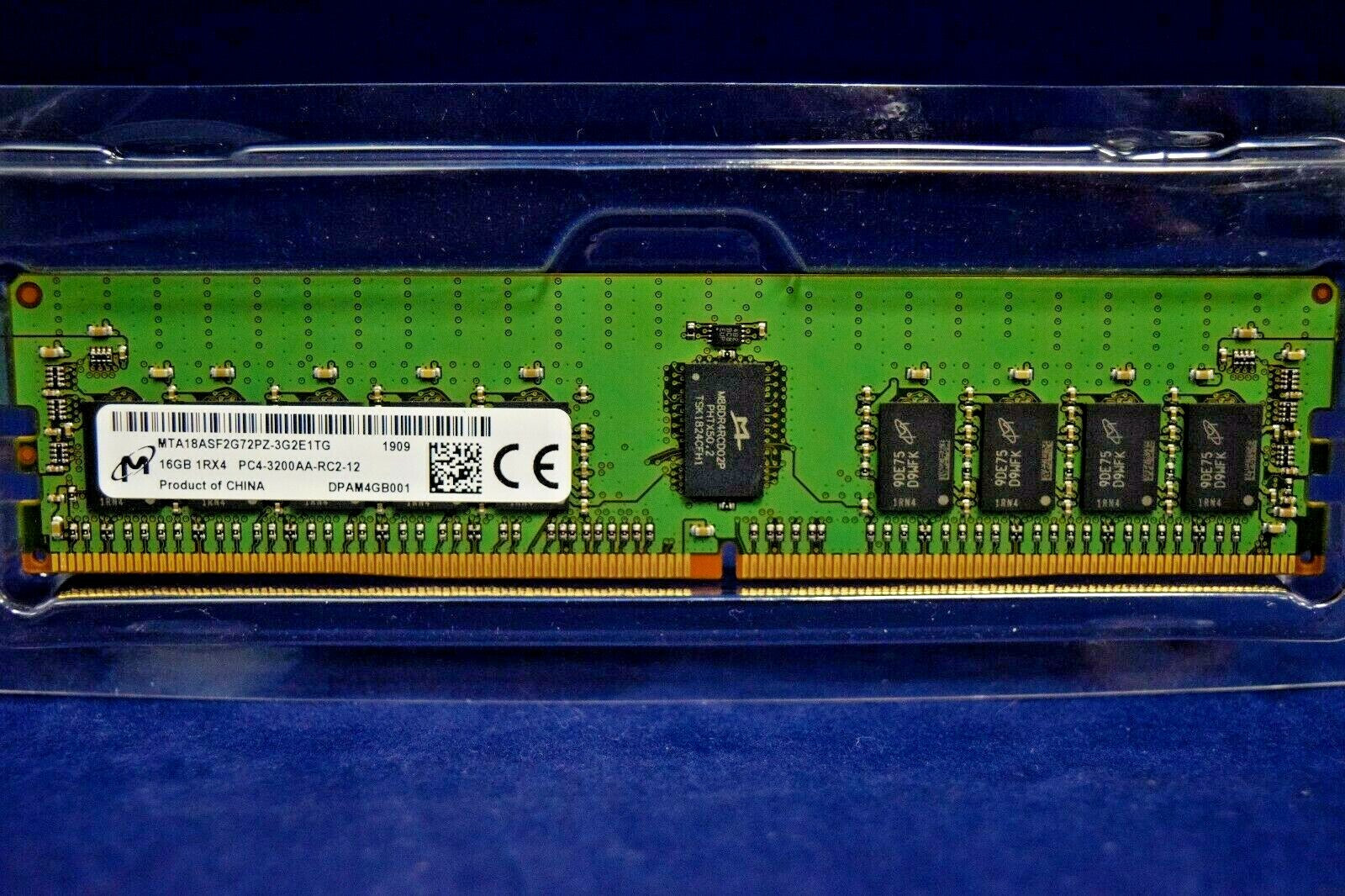 MTA18ASF2G72PZ-3G2E1 MICRON 16GB (1X16GB) 1RX4 PC4-3200A DDR4 RDIMM MEMORY