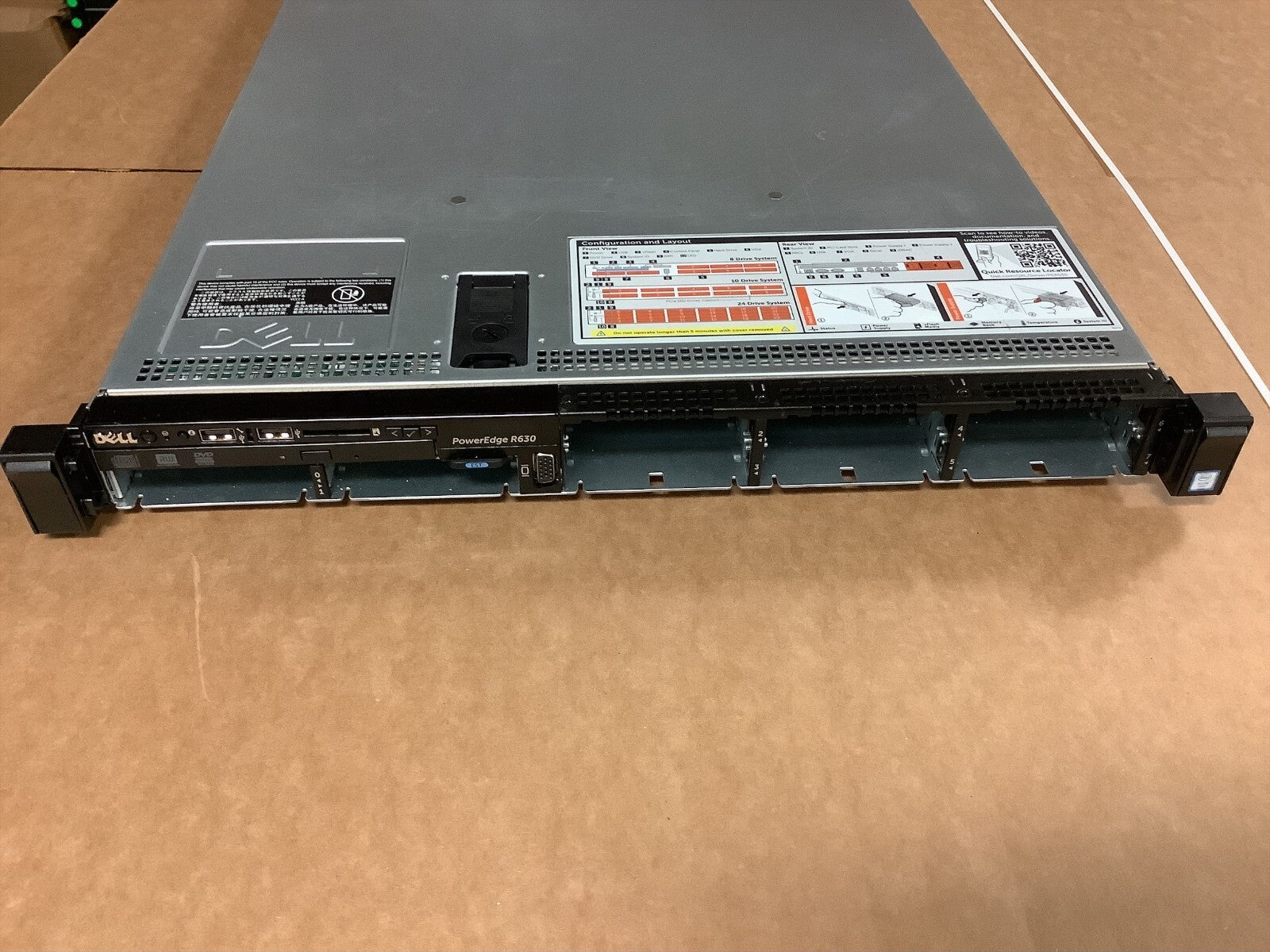 DELL PowerEdge R630 8bay with MOBO 02C2CP, PCIE board, 2 X750w PSU, 1X 0K43RY