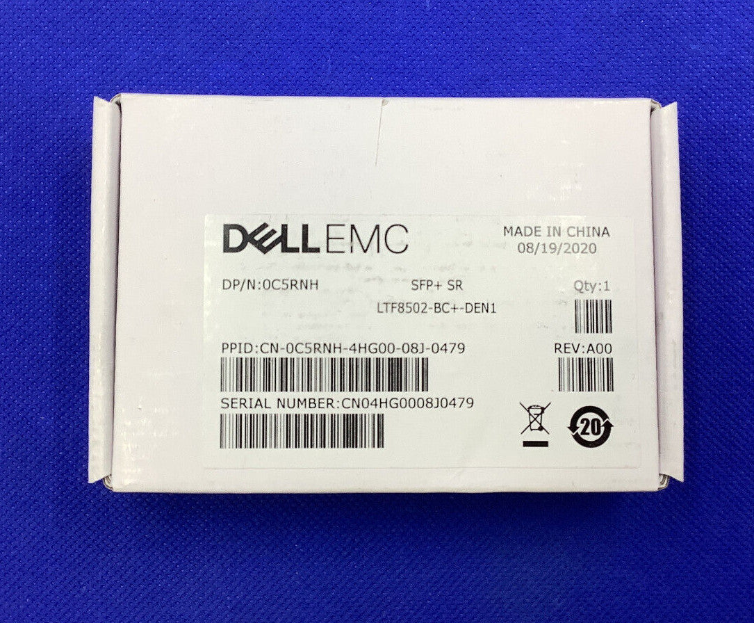 F/S C5RNH Dell 10GBase-SR SFP+ Optical Transceiver EMC 0C5RNH