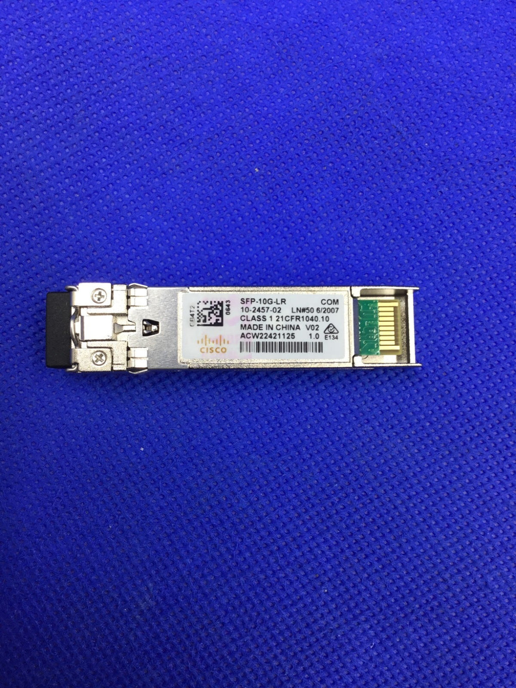 Cisco Green Hologram  SFP-10G-LR 10GB SFP+ Single-mode 10km 1310nm  10-2457-02