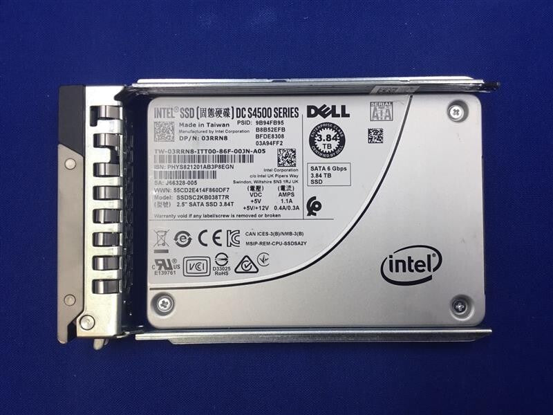 3RRN8 DELL DC S4500 3.84TB 6Gb/s SATA 2.5'' ENT RI SSD  03RRN8 SSDSC2KB038T7R