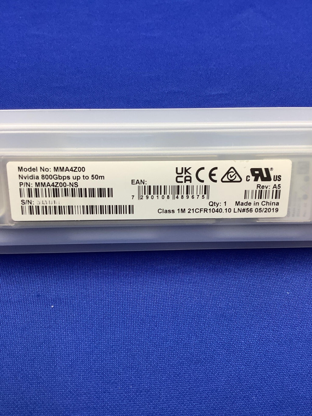 Brand New MMA4Z00-NS NVIDIA 800Gb/s Twin-port OSFP, 2x400Gb/s Multimode SR8 50m