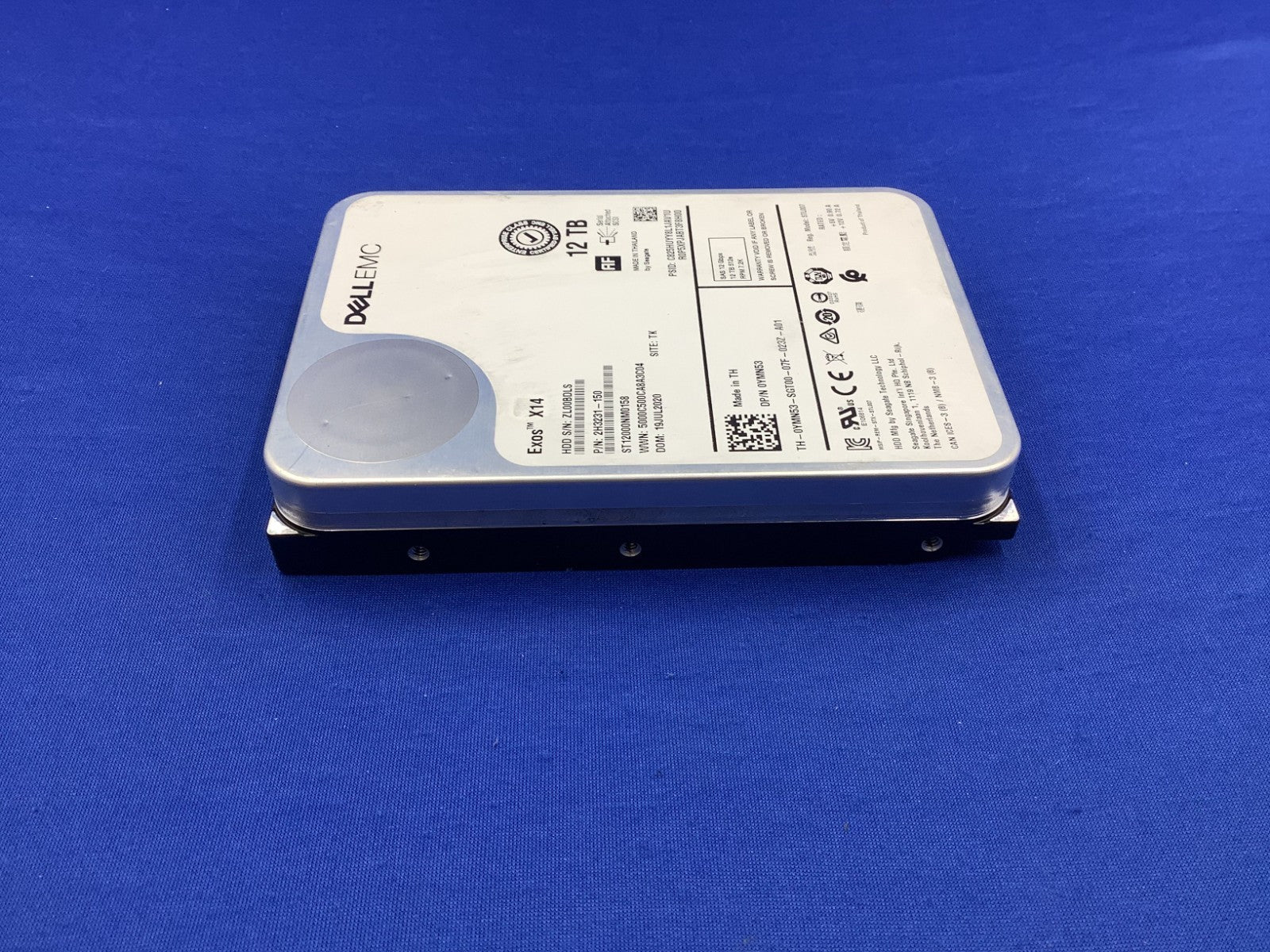 YMN53 Dell 12TB  EXOS X14  7.2K SAS 12Gb/s 3.5in 512e HDD 0YMN53 ST12000NM0158