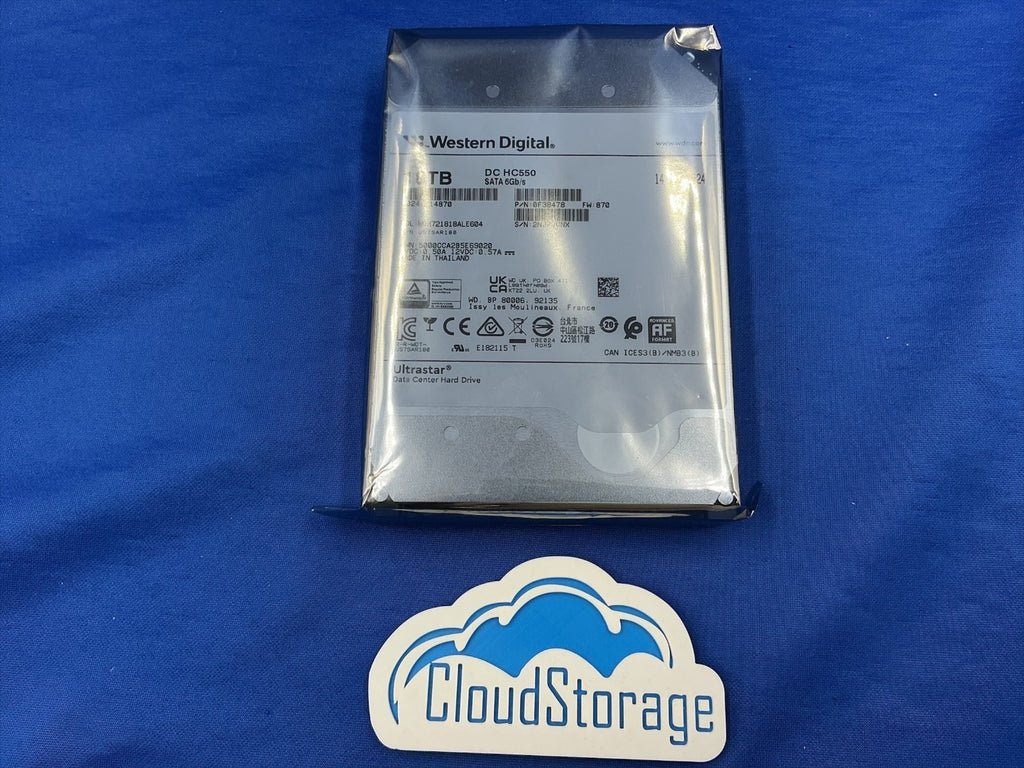 WUH721818ALE604 Western Digital DC HC550 18TB 3.5" SATA 6Gb/s 3.5inch Hard Drive