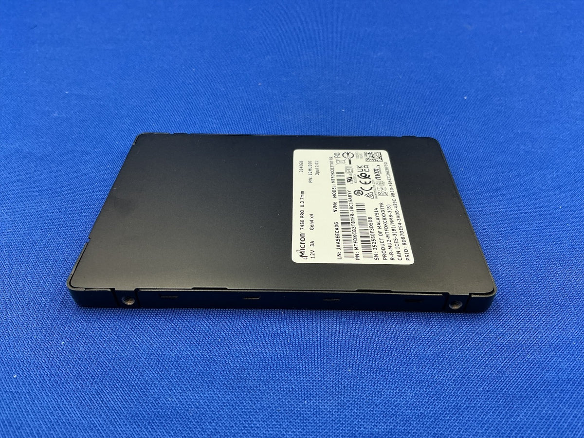 Micron 7450 PRO MTFDKCB3T8TFR 3.84TB U.3 NVMe PCIe 4.0 Enterprise SSD