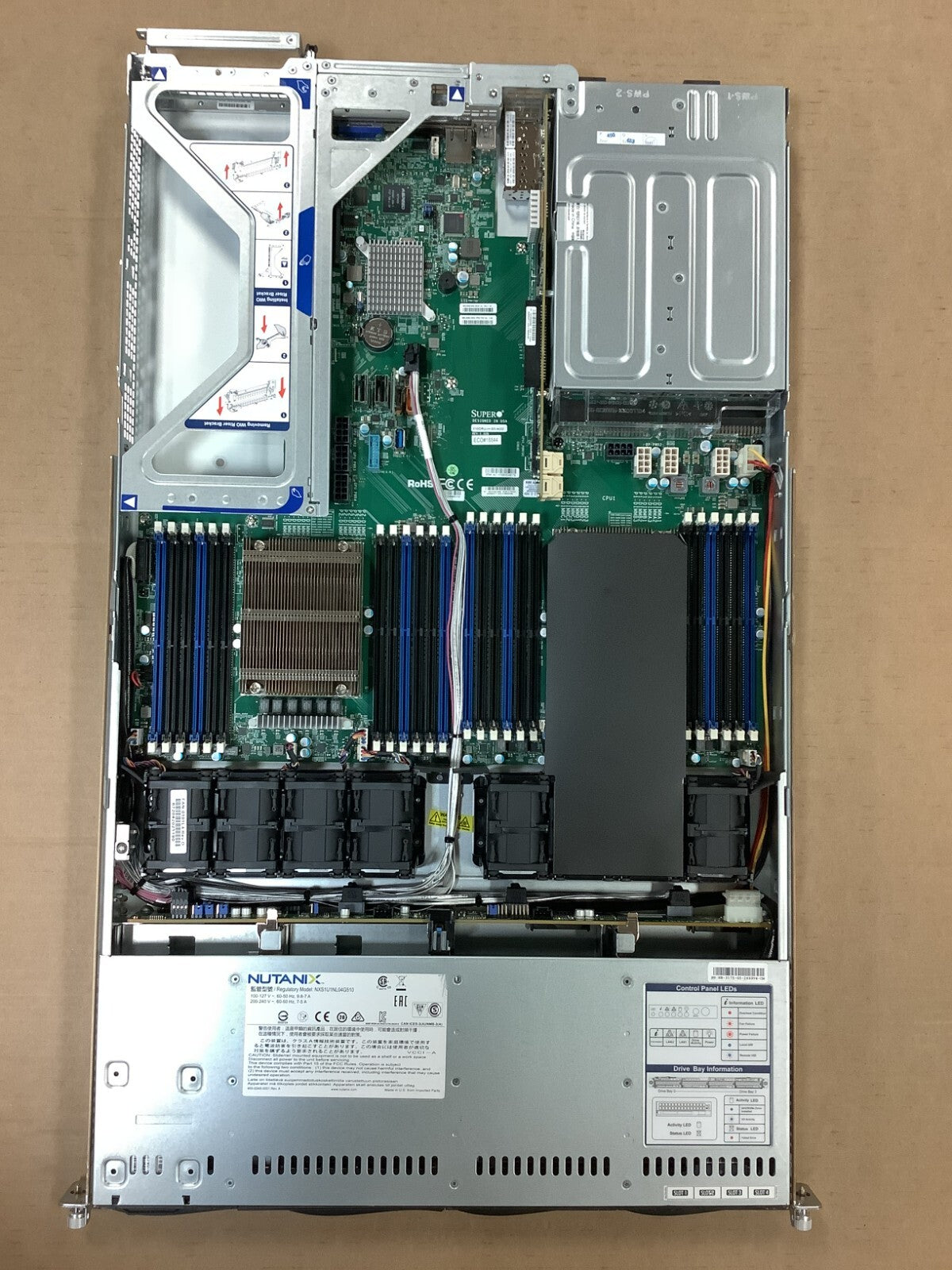 Supermicro CSE-819U With MOBO X10DRU-i+-G5-N, NX-3175-G5 CTO 2 Riser cards 2PSU