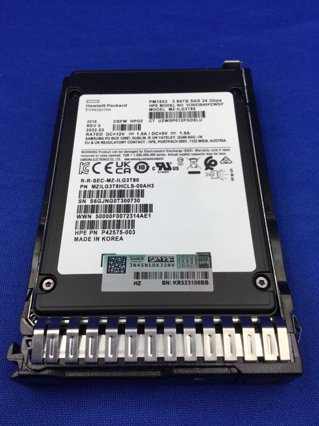 P49036-B21 HPE 3.84TB SAS 24G READ INTENSIVE SFF SC PM1653  SSD P49728-001