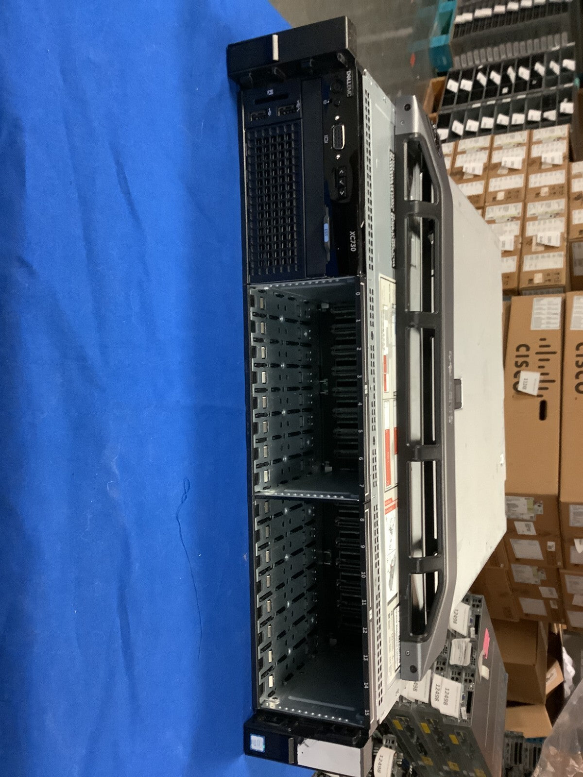 Dell EMC XC730 G13 16 bay 2.5"  072T6D 2x1100w PSU Heatsink Fans cables 16GB SD
