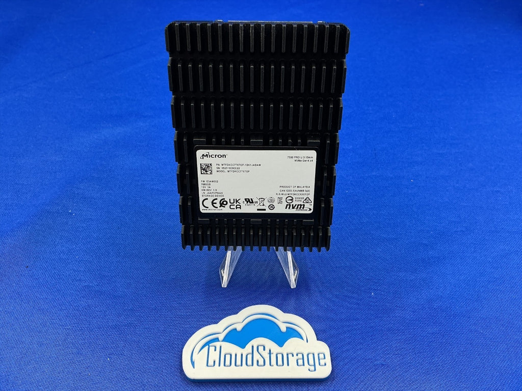 Micron 7500 PRO 7.68TB NVMe PCIe 4.0 U.3 15mm SSD MTFDKCC7T6TGP