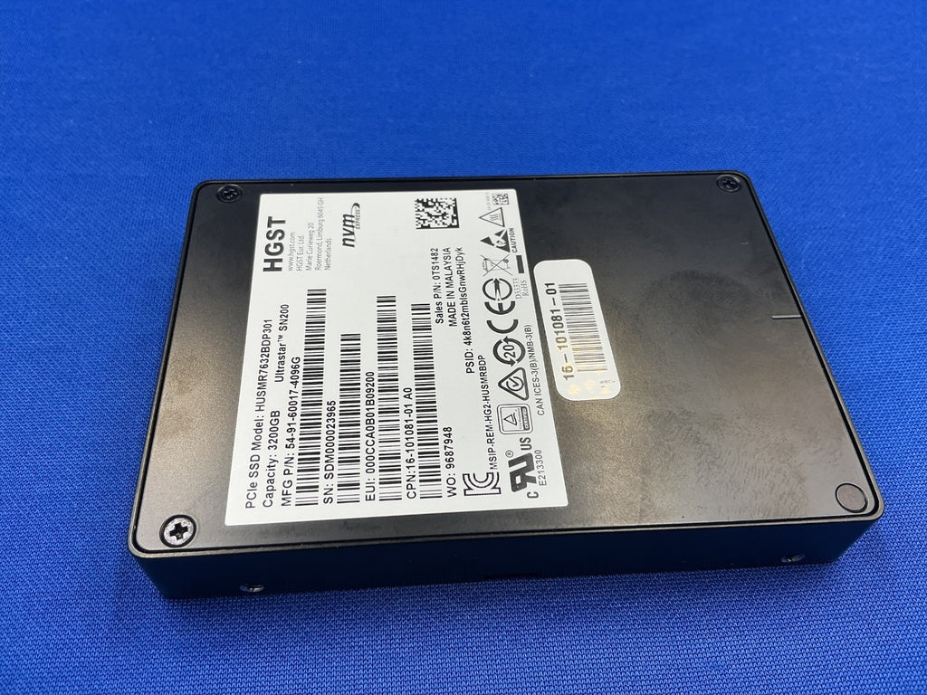 HUSMR7632BDP301 WD Ultrastar SN200 3.2TB MLC PCIe Gen 3 NVMe 2.5in SSD 0TS1482