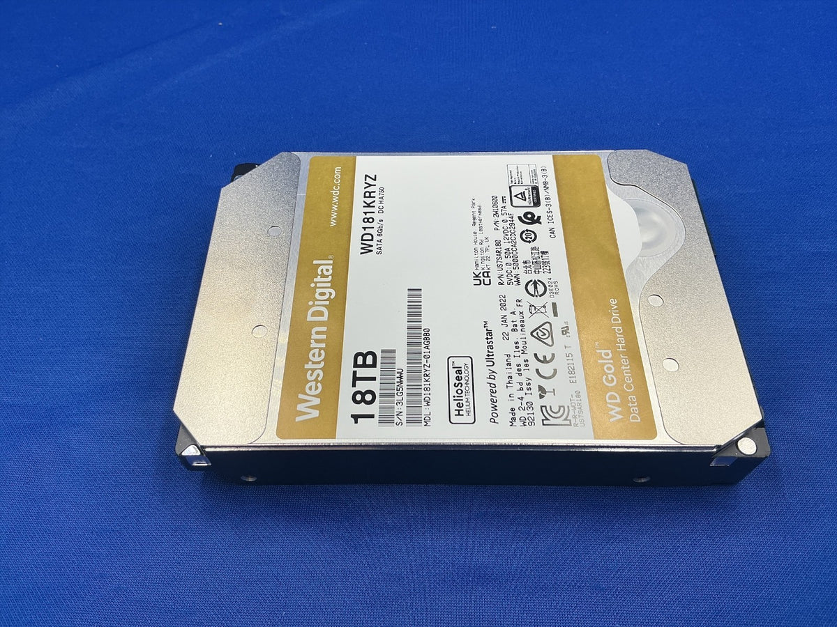 WD181KRYZ WD Gold 18TB 7200 RPM SATA 6Gb/s 512MB 3.5" Enterprise HDD
