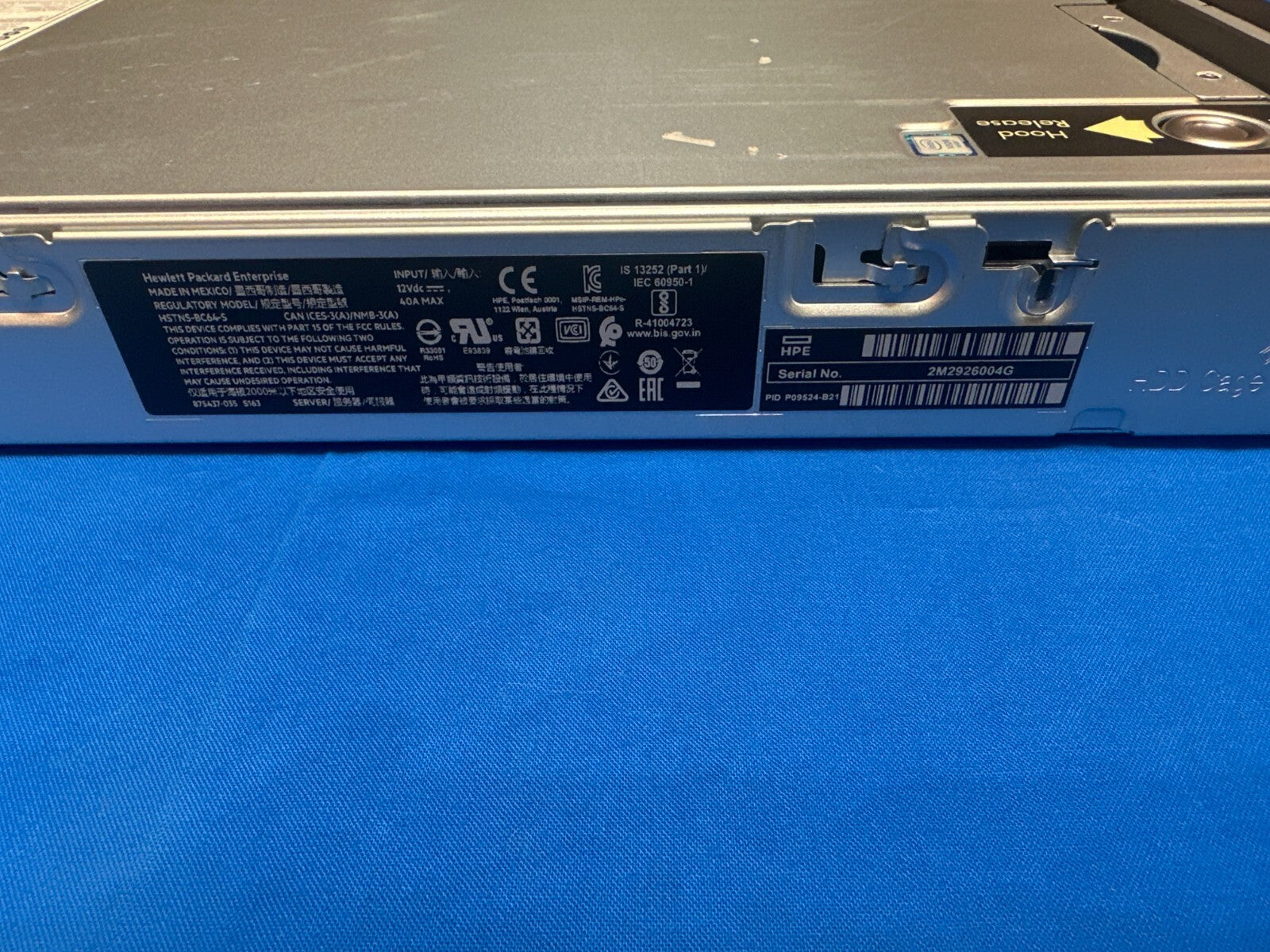 P09524-B21 HPE ProLiant BL460c  G10 V6 CTO Chassis Server 2SFF Blade P11566-001