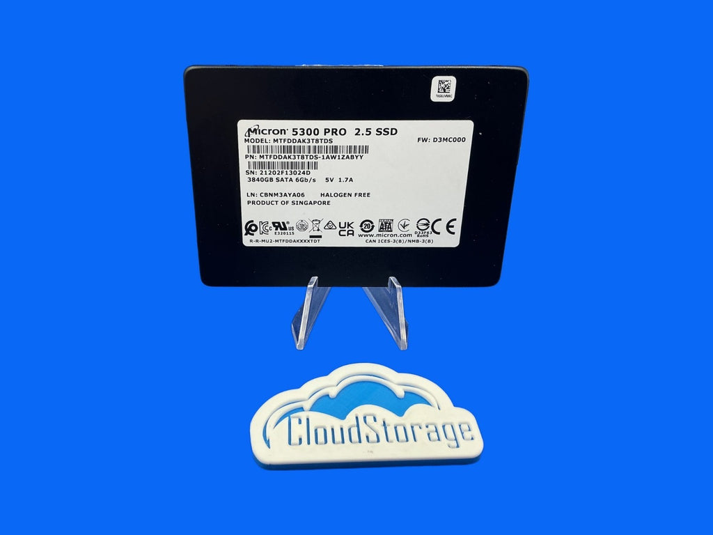 MTFDDAK3T8TDS  Micron 5300 PRO 3.84TB SATA 6Gb/s 2.5" Enterprise SSD 1.2DWPD