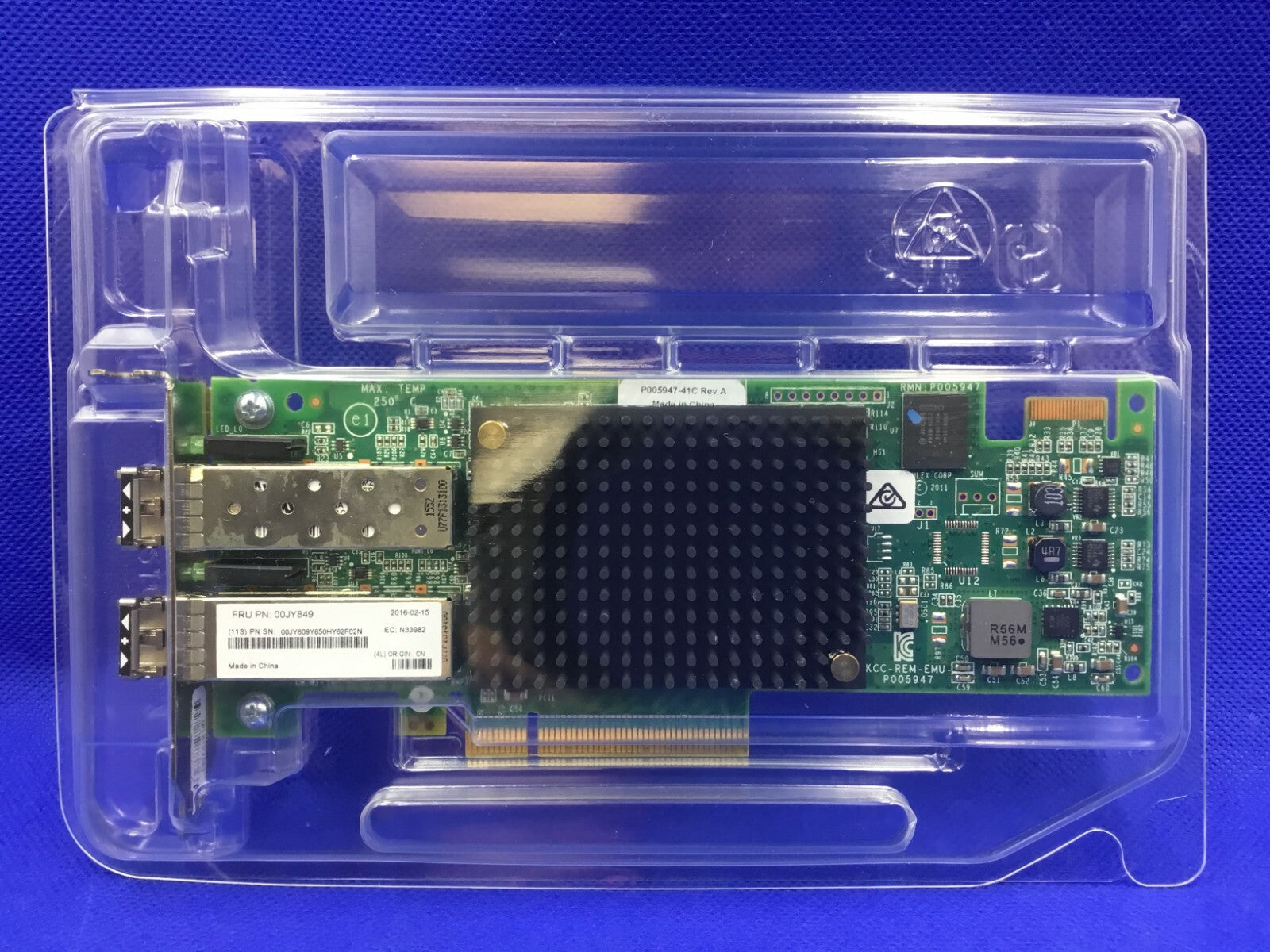 LPE16002 LENOVO 00JY849 EMULEX 16GB 2P FC HBA WITH SFP 00JY809