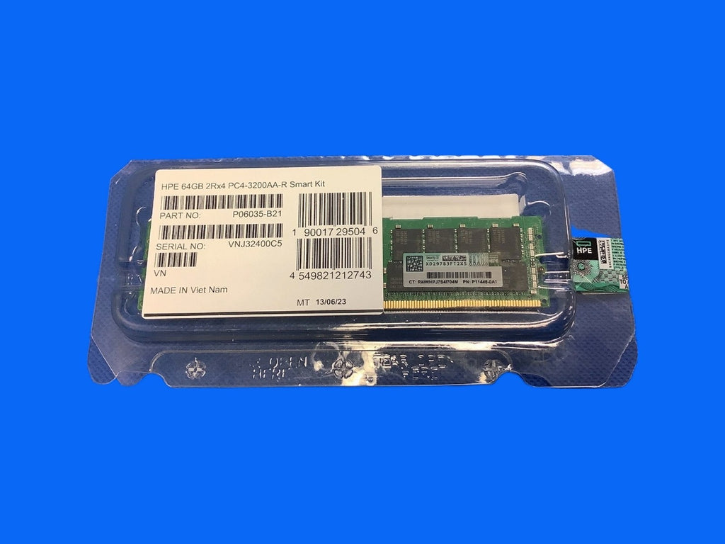 HPE P06035-B21 64GB DDR4-3200 ECC RDIMM 2Rx4 SMART MEMORY P21676-001 P11446-0A1