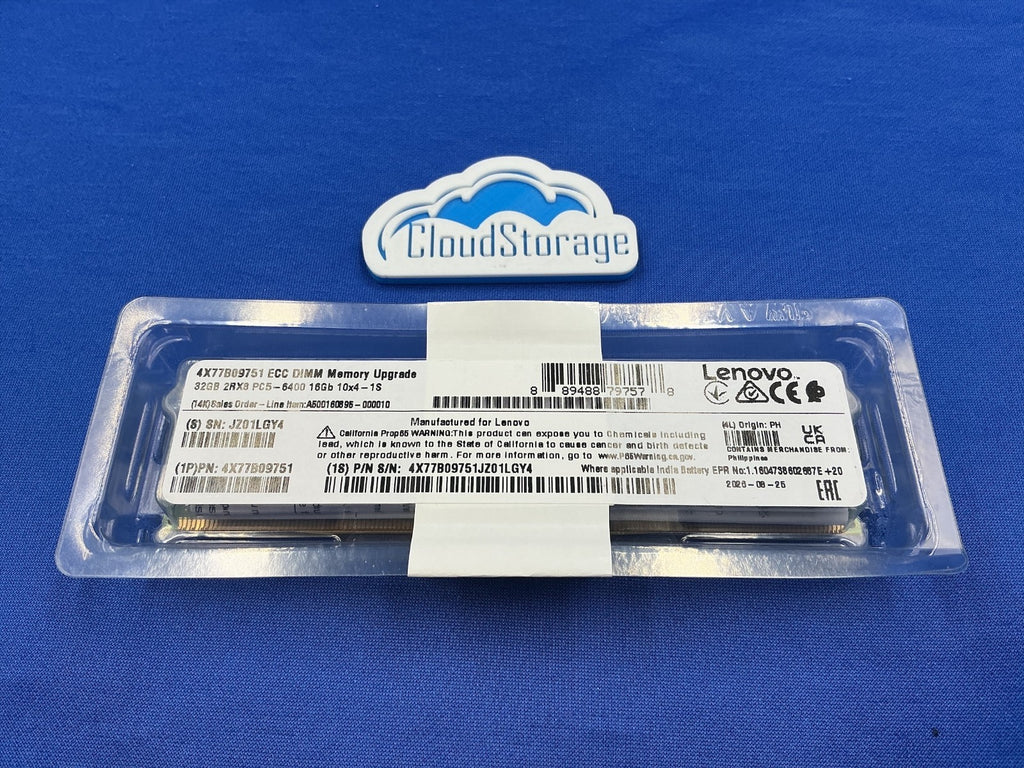03NV612 LENOVO 32GB (1X32GB) 2Rx8 PC5-6400B RDIMM MEMORY M321R4GA3EB2-CCP