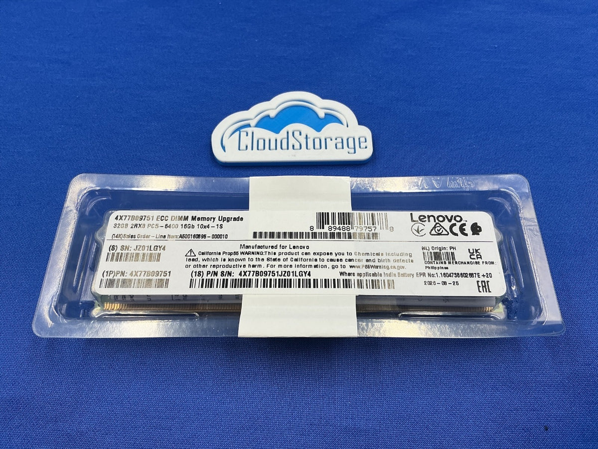 03NV612 LENOVO 32GB (1X32GB) 2Rx8 PC5-6400B RDIMM MEMORY M321R4GA3EB2-CCP