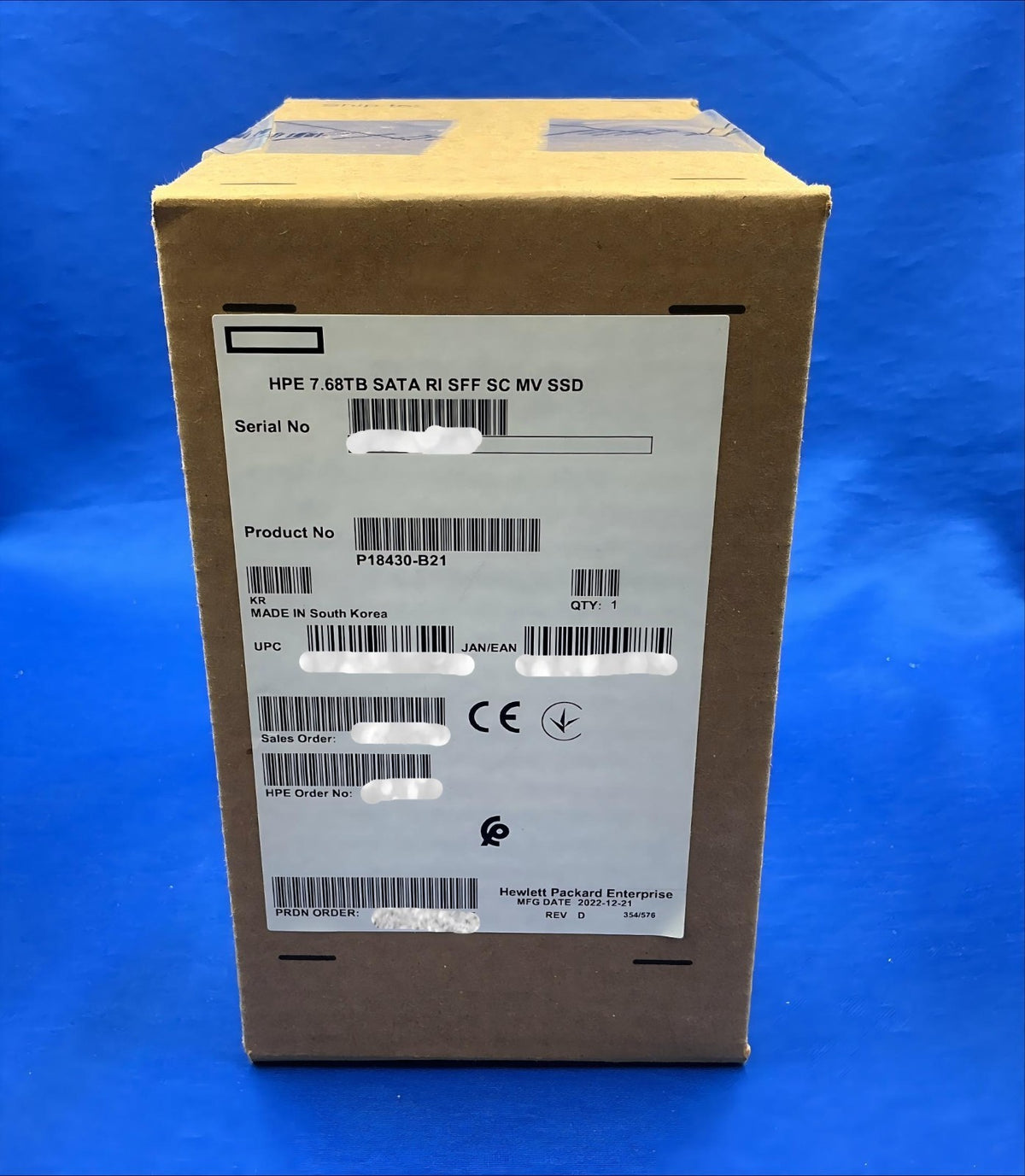 P18430-B21 HPE 7.68TB SATA 6G READ INTENSIVE SFF SC MULTI VENDOR SSD P18486-001
