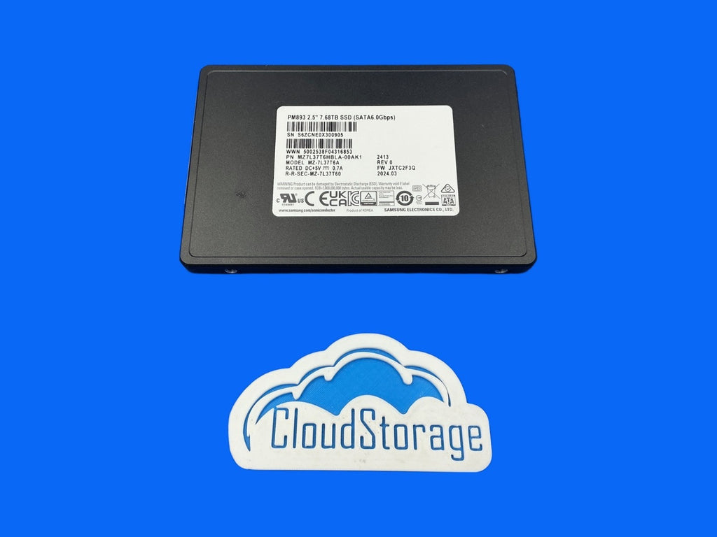 Samsung PM893 7.68TB SATA 6Gb/s SSD MZ-7L37T6A MZ7L37T6HBLA-00AK1
