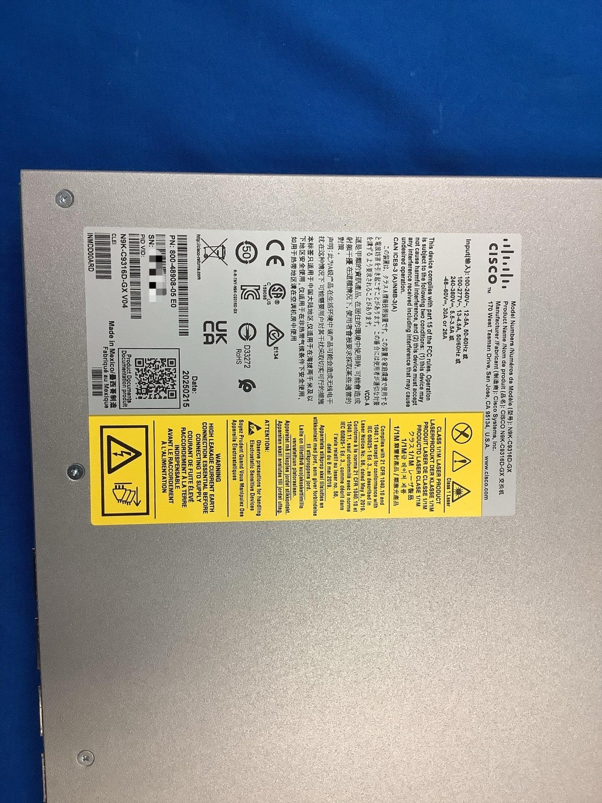 N9K-C9316D-GX Cisco Nexus 9300-GX 16-Port 400G Ethernet Switch