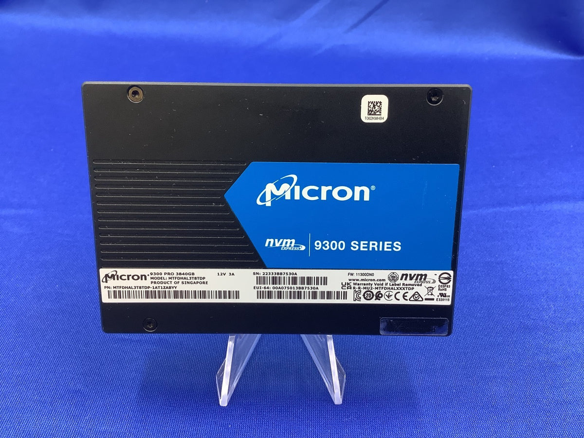 Micron 9300 PRO MTFDHAL3T8TDP 3.84TB U.2 NVMe PCIe 3.0 Enterprise SSD