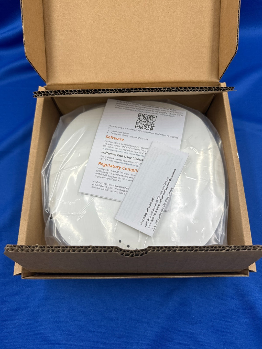 New R7J28A HPE ARUBA AP-635 (US) TRI-RADIO WI-FI 6E INTERNAL ANTENNAS CAMPUS AP