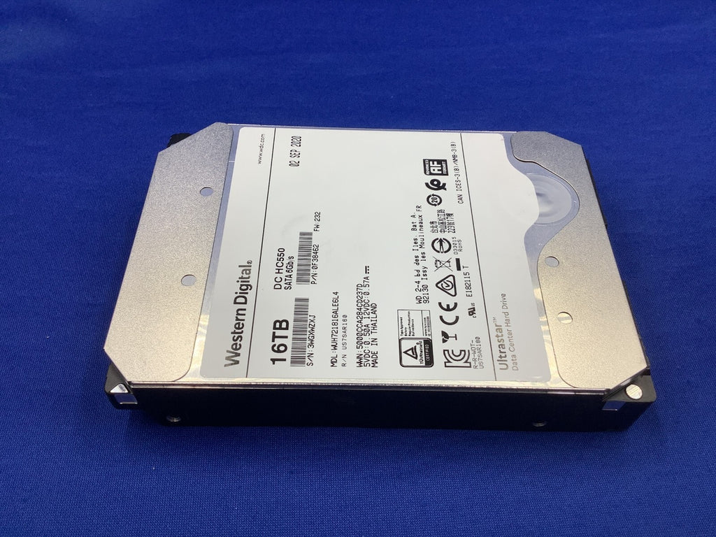 WD DC HC550 16TB 7.2K SATA 6Gb/s 512e 512Mb 3.5 in HDD WUH721816ALE6L4