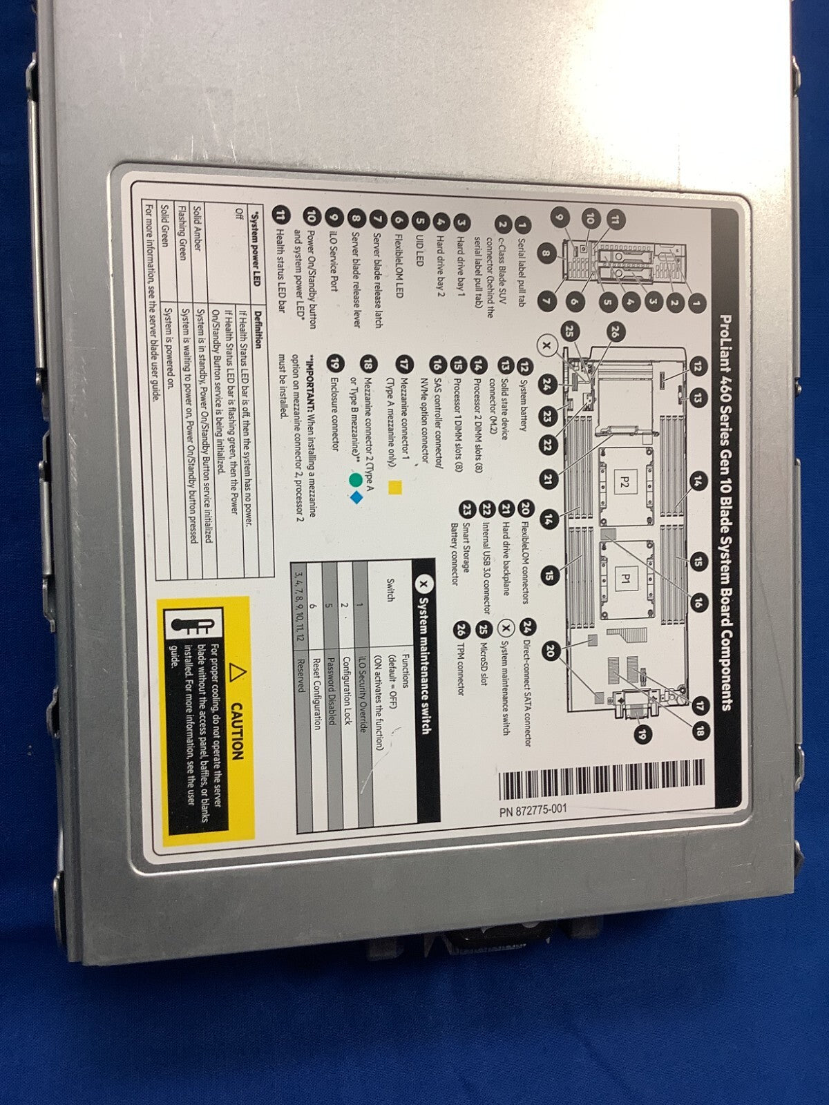HPE ProLiant BL460c Gen10 10Gb/20Gb FLB CTO Blade Server - 863442-B21