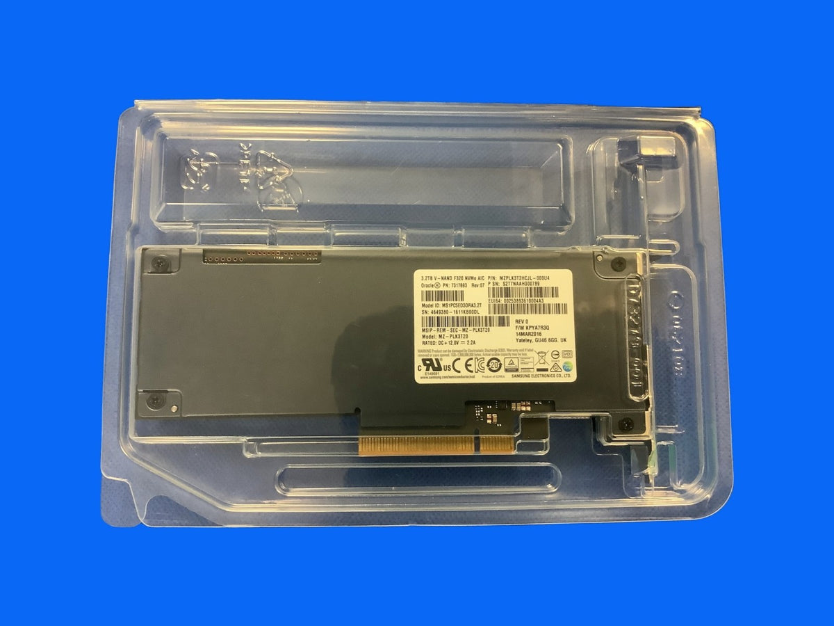 Oracle Samsung F320 3.2TB NVMe PCIe 3.0 x8 AIC SSD 7317693 MZ-PLK3T20