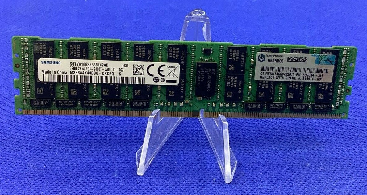 805353-B21 HPE 809084-091 32GB (1X32GB) 2RX4 PC4-2400T LR MEMORY 819414-001