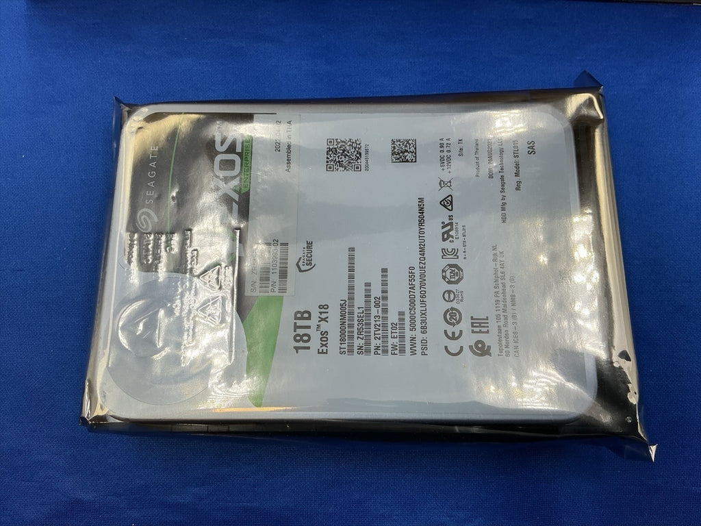 Seagate Exos X18 ST18000NM005J 18TB SAS 12G SED 7200RPM 256MB 3.5" HDD
