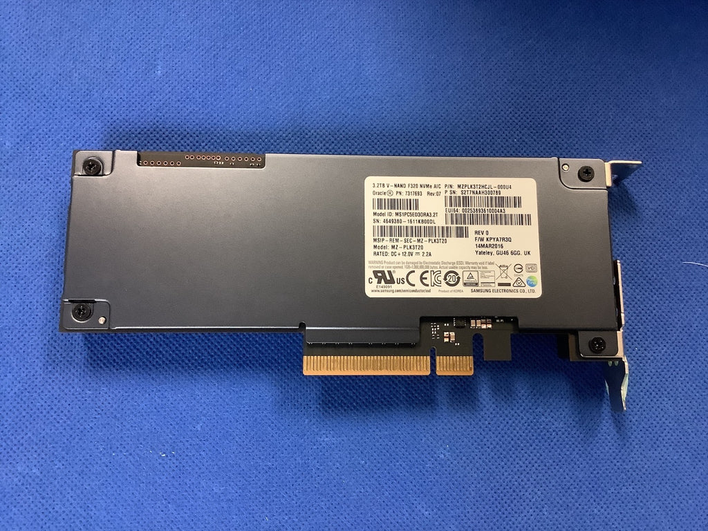 Oracle Samsung F320 3.2TB NVMe PCIe 3.0 x8 AIC SSD 7317693 MZ-PLK3T20