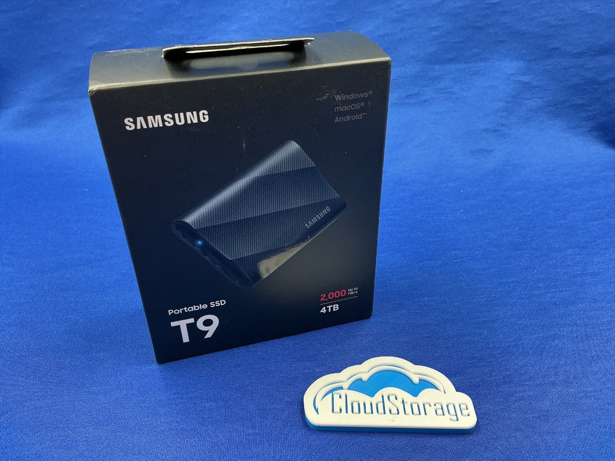 MU-PG4T0B/AM Samsung T9 Portable 4TB USB 3.2 Gen 2x2 External SSD MU-PG4T0B
