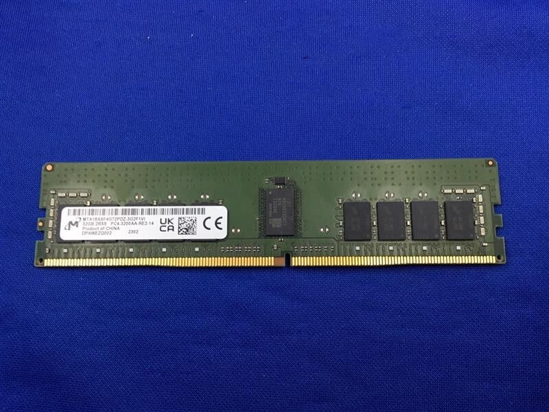 MTA18ASF4G72PDZ-3G2F1 MICRON 32GB (1X32GB) 2RX8 PC4-3200AA RDIMM MEMORY
