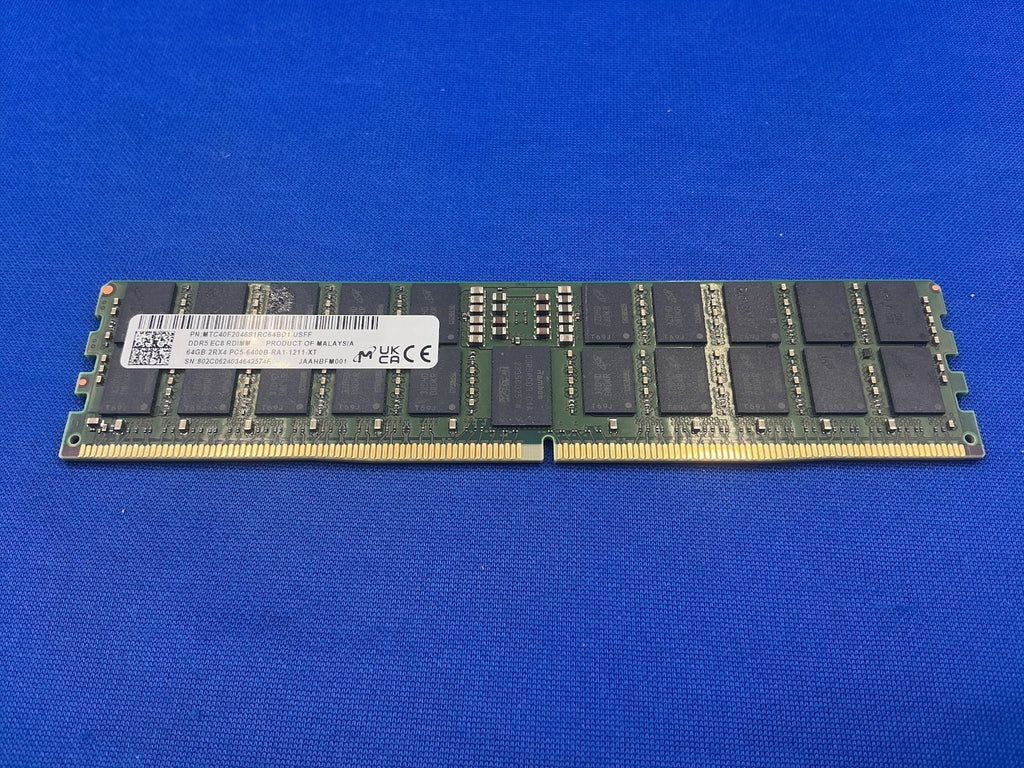 MTC40F2046S1RC64BD1 MICRON 64GB (1X64GB) 2RX4 PC5-6400B RDIMM MEMORY