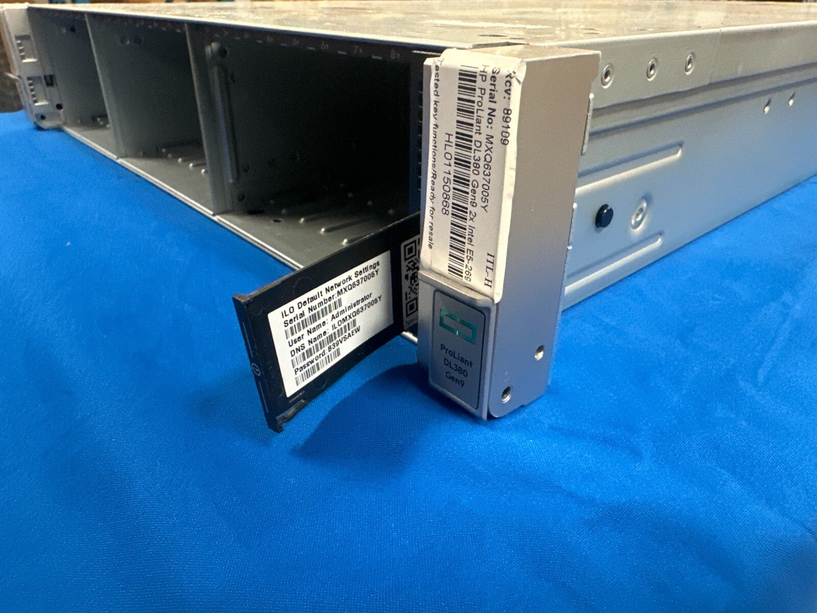 HPE PROLIANT DL380 GEN9 24SFF 843307-001 SERVER W/ Heatsink Fan 800W PSU