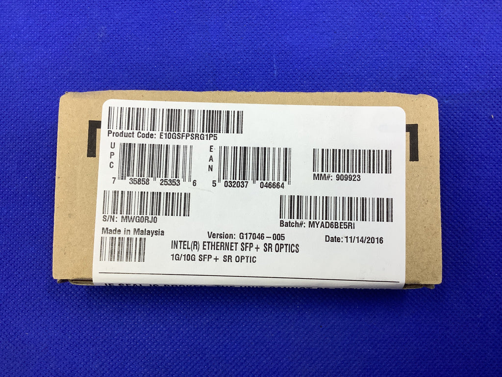 F/S E10GSFPSRG1P5 Intel 10G Ethernet SFP+ SR Optic Transceiver for X520-DA2/SR2