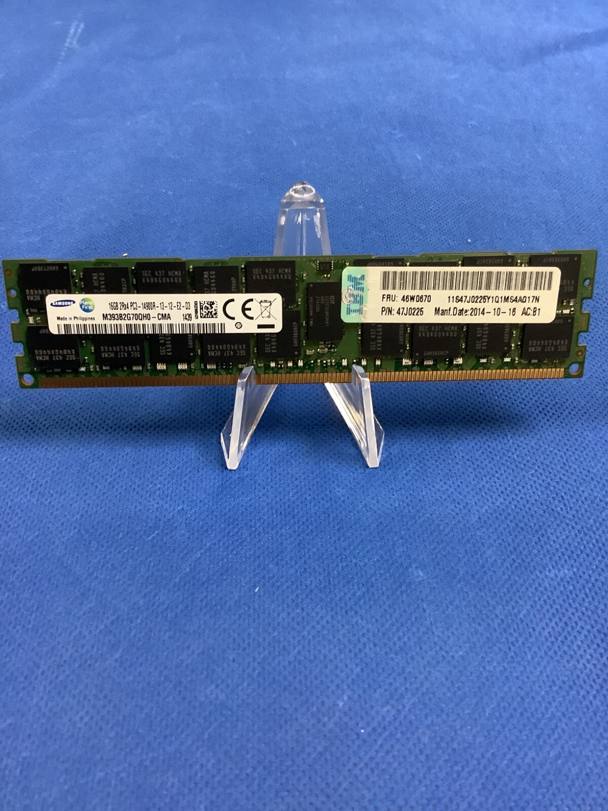 00D5048 IBM 16GB 1X16GB 2RX4 PC3-14900R MEMORY 46W0670 47J0225