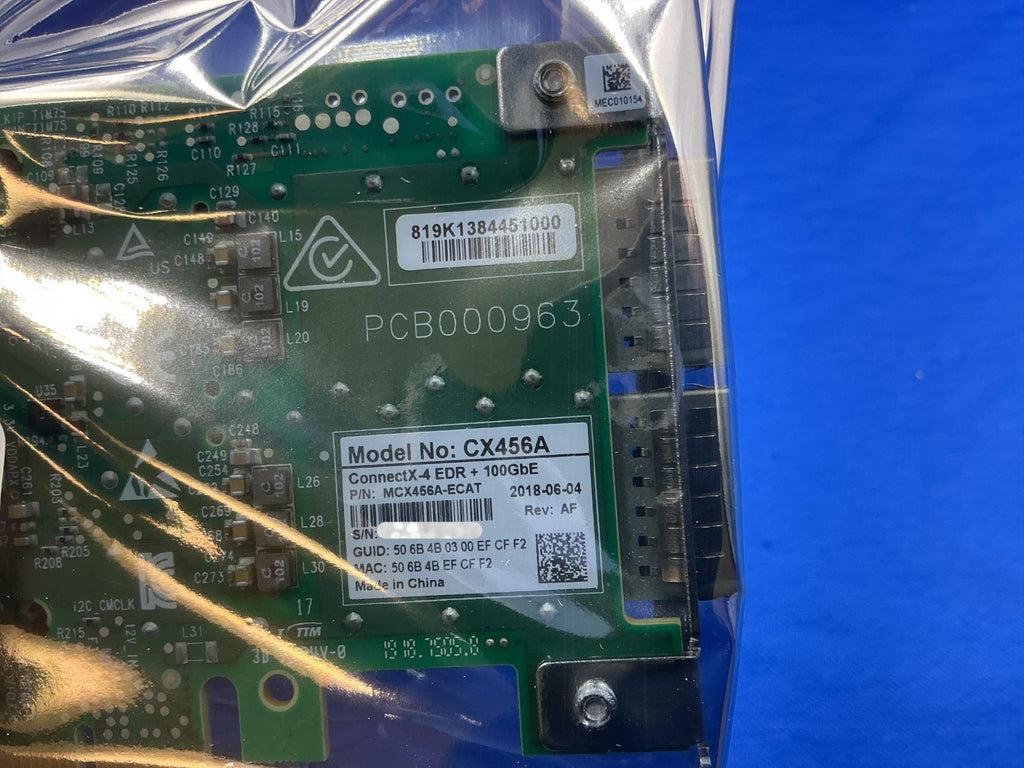 NEW MCX456A-ECAT Mellanox ConnectX-4 VPI EDR IB 100GbE QSFP28 Dual Port Adapter