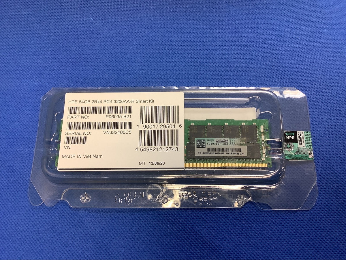 HPE P06035-B21 64GB DDR4-3200 ECC RDIMM 2Rx4 SMART MEMORY P21676-001 P11446-0A1