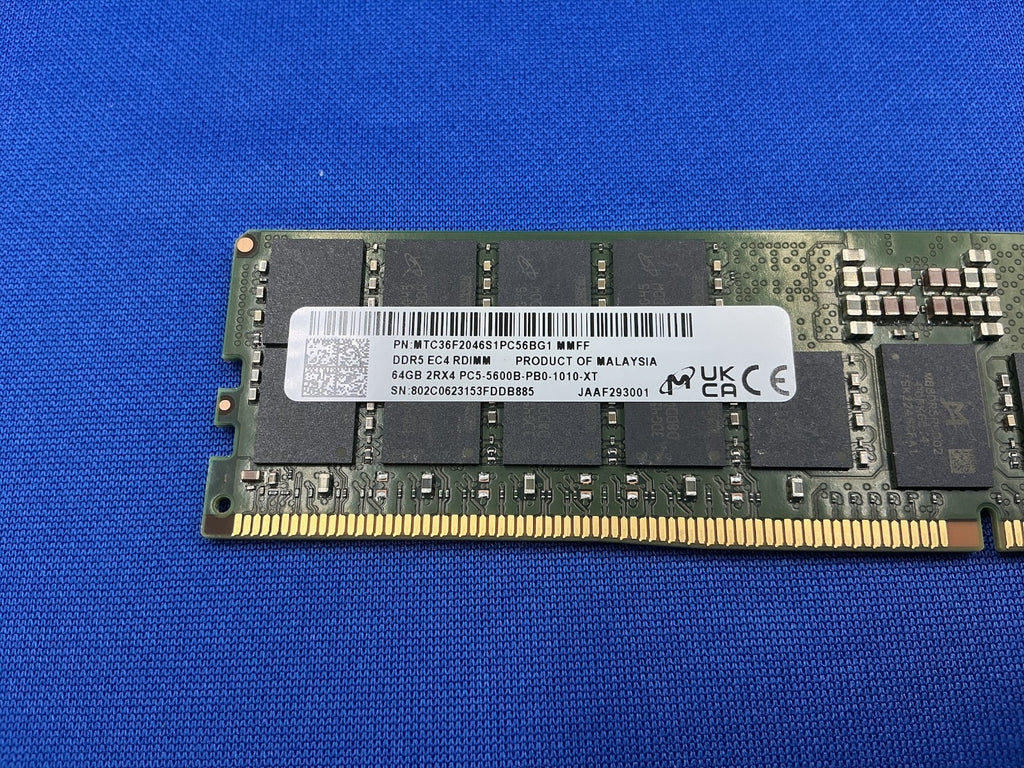 MICRON MTC36F2046S1PC56BG1 64GB 2Rx4 PC5-5600B DDR5 EC4 RDIMM Memory