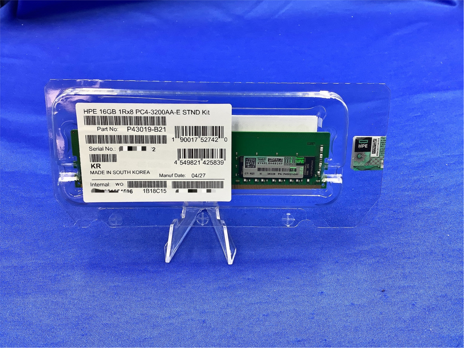 P43021-0A1 HPE 16GB 1Rx8 PC4-3200AA Unbuffered Standard Memory P43019-B21