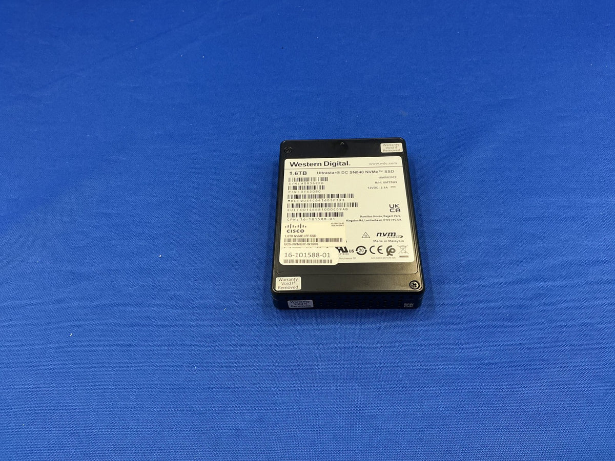 WUS4C6416DSP3X3 Cisco WD Ultrastar DC SN840 1.6TB PCIe NVMe 2.5in SSD
