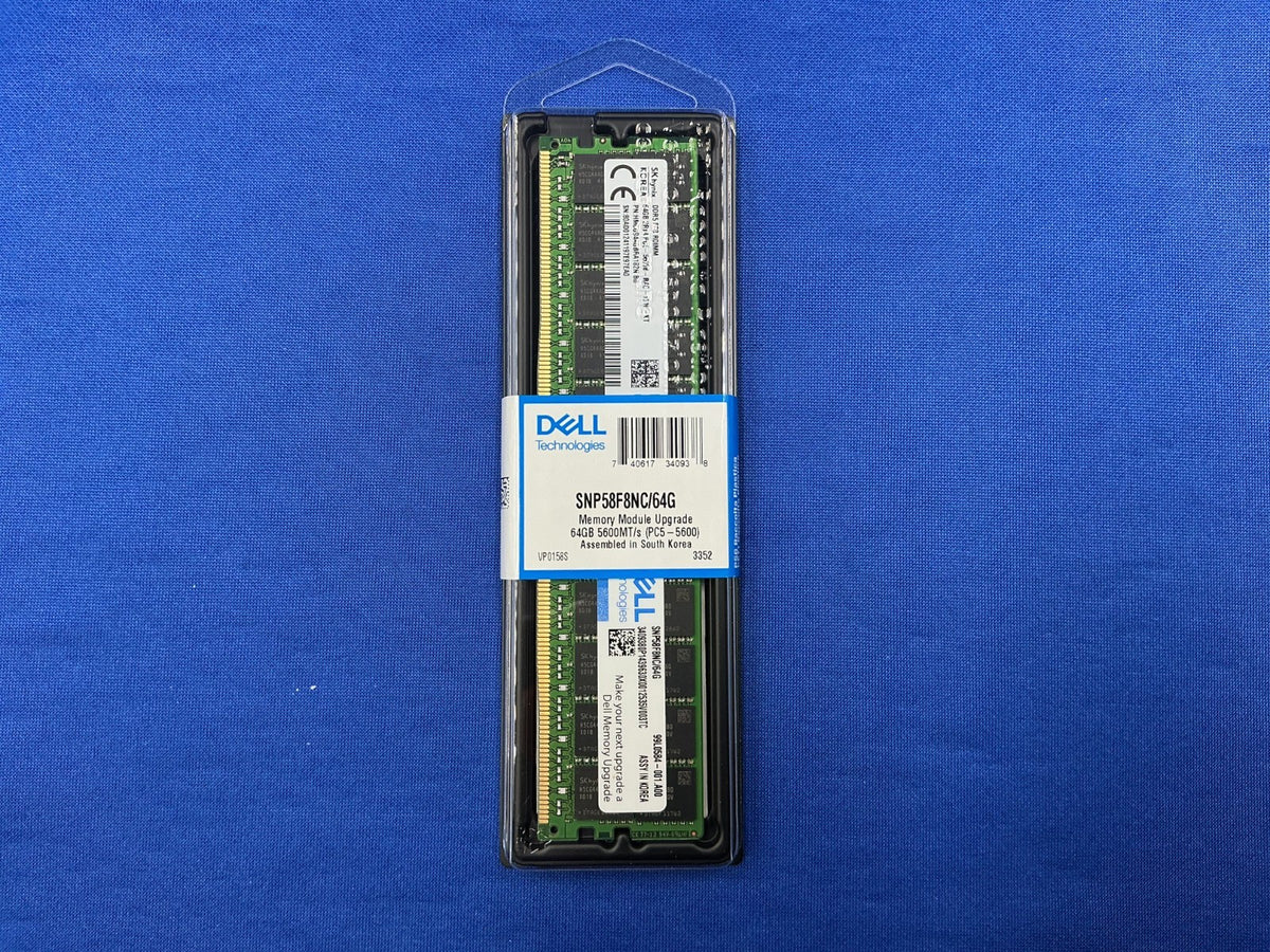 SNP58F8NC/64G Dell 64GB (1X64GB) 2RX4 PC5-5600B RDIMM MEMORY