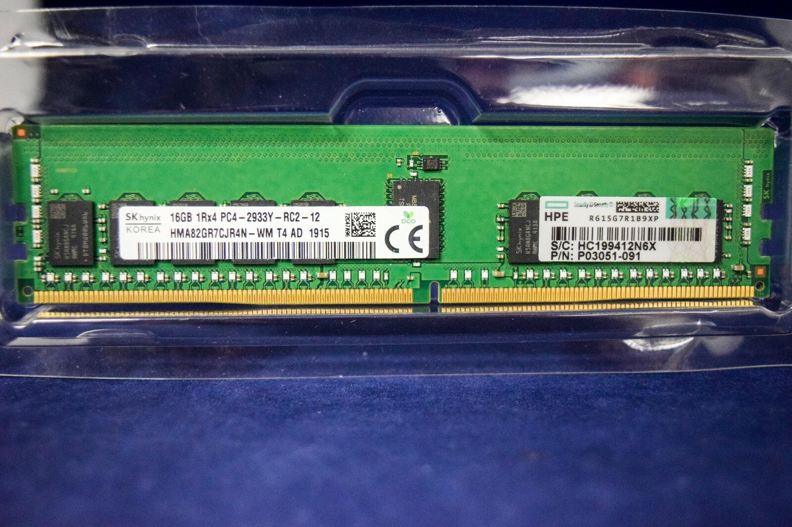 P03051-091 HPE 16GB(1X16GB) 1Rx4 PC4-2933Y-R MEMORY P06187-001 P00920-B21