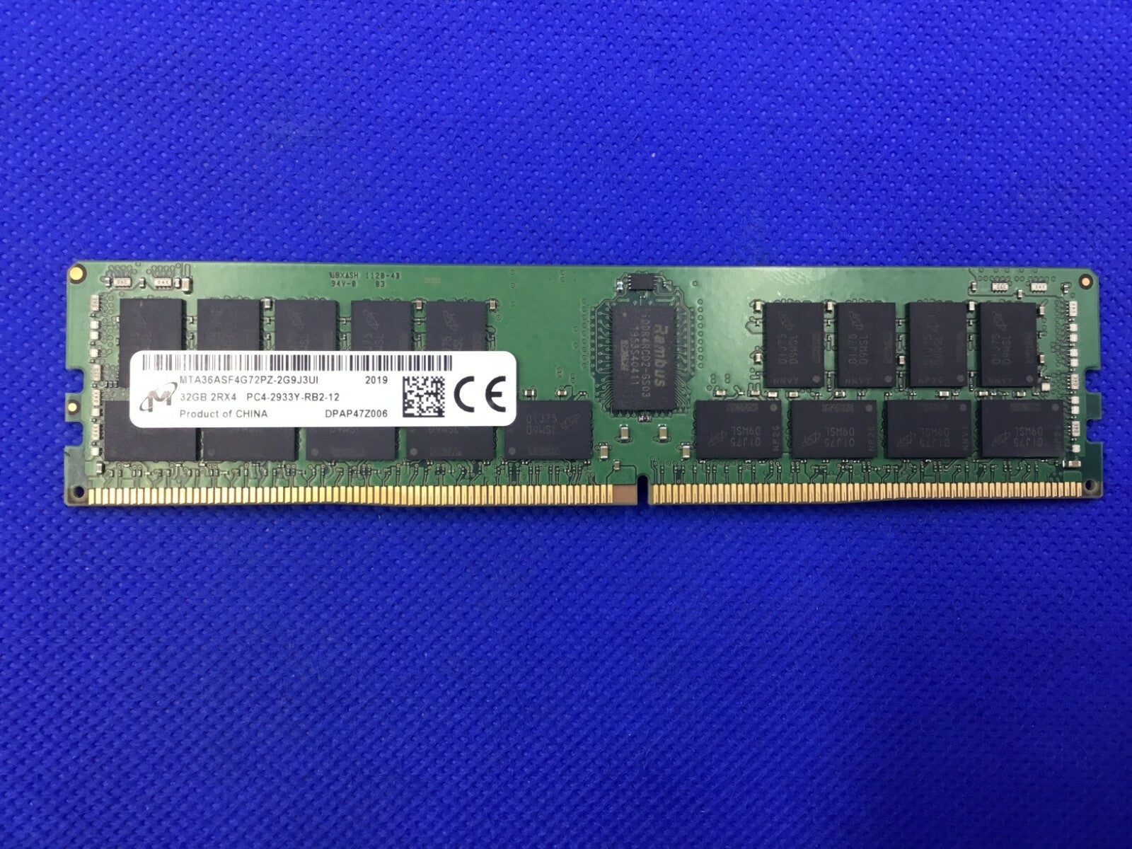 MTA36ASF4G72PZ-2G9J3 MICRON 32GB (1X32GB) 2RX4 PC4-2933Y MEMORY